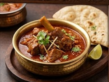 Lamb Rogan Josh, Kashmiri lamb curry with naan