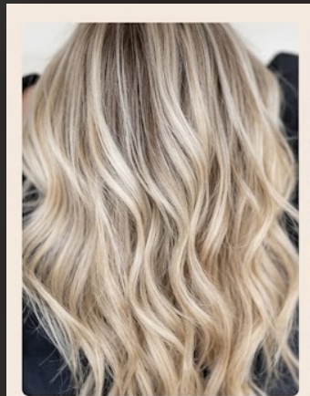 Blonde balayage hair colour result